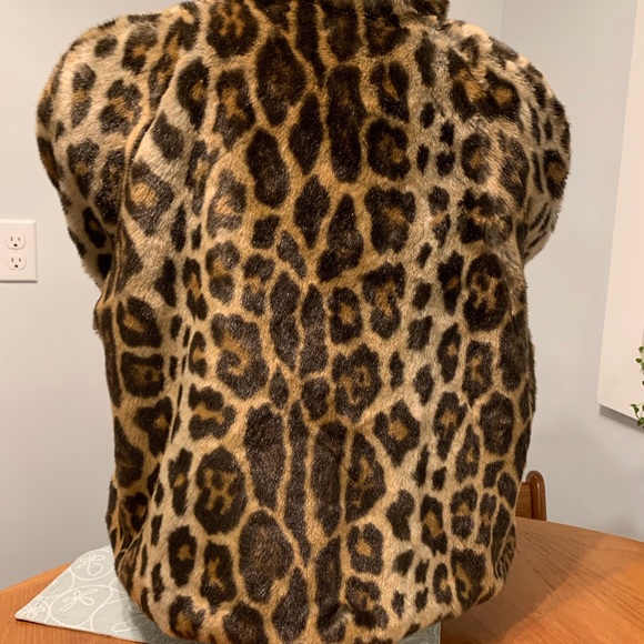 Mondi vintage faux leopard fur bolero jacket Ladies 38. NWOT - Picture 3 of 6